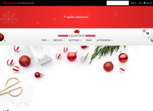 How lilacoco.com looks like on a tablet such as an iPad.