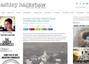 How lilblueboo.com looks like on a tablet such as an iPad.