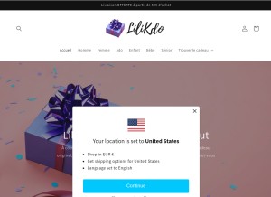 How lilikdo.com looks like on a tablet such as an iPad.