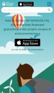 How lilo.org looks like on a mobile device such as an iPhone.