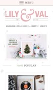 How lilyandval.com looks like on a mobile device such as an iPhone.