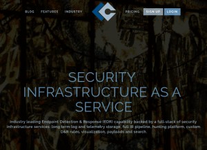 How limacharlie.io looks like on a tablet such as an iPad.