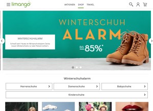 How limango-outlet.de looks like on a tablet such as an iPad.