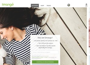 How limango.de looks like on a tablet such as an iPad.