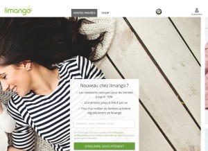 How limango.fr looks like on a tablet such as an iPad.