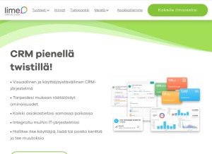 How lime-technologies.fi looks like on a tablet such as an iPad.
