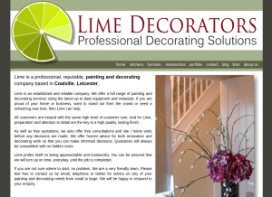 How limedecorators.com looks like on a tablet such as an iPad.