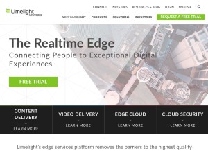 How limelight.com looks like on a tablet such as an iPad.