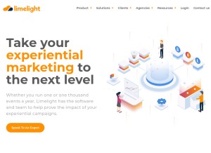 How limelightplatform.com looks like on a tablet such as an iPad.