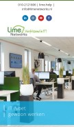 How limewifi.nl looks like on a mobile device such as an iPhone.