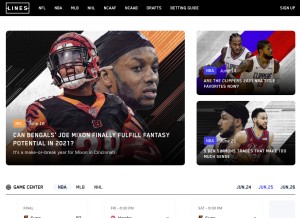 How lines.com looks like on a tablet such as an iPad.