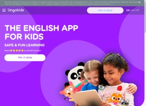 How lingokids.com looks like on a tablet such as an iPad.
