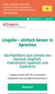 How lingolia.com looks like on a mobile device such as an iPhone.