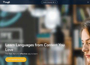 How lingq.com looks like on a tablet such as an iPad.