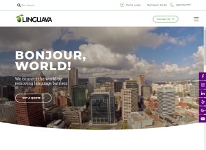 How linguava.com looks like on a tablet such as an iPad.