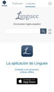 How linguee.co looks like on a mobile device such as an iPhone.