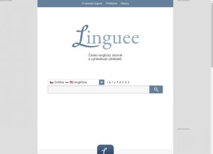 How linguee.cz looks like on a tablet such as an iPad.
