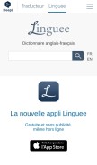 How linguee.fr looks like on a mobile device such as an iPhone.