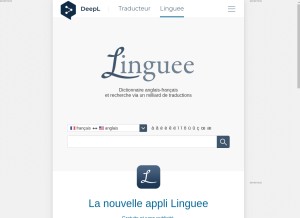 How linguee.fr looks like on a tablet such as an iPad.