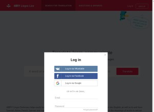 How lingvolive.com looks like on a tablet such as an iPad.