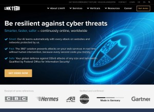 How link11.de looks like on a tablet such as an iPad.
