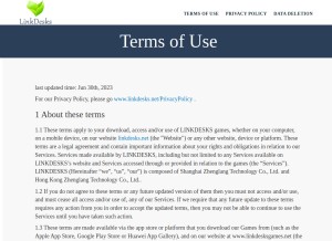 How linkdesks.net looks like on a tablet such as an iPad.