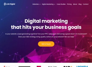 How linkdigital.co.uk looks like on a tablet such as an iPad.