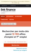 How linkfinance.fr looks like on a mobile device such as an iPhone.