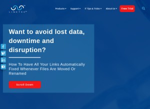 How linktek.com looks like on a tablet such as an iPad.