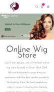 How linnshairbeauty.com looks like on a mobile device such as an iPhone.