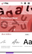 How linotype.com looks like on a mobile device such as an iPhone.