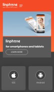 How linphone.org looks like on a mobile device such as an iPhone.
