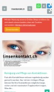 How linsenkontakt.ch looks like on a mobile device such as an iPhone.