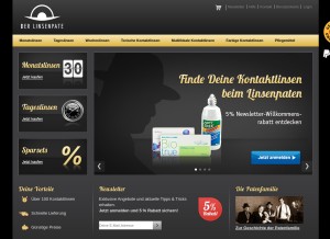 How linsenpate.de looks like on a tablet such as an iPad.