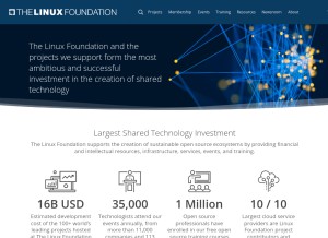 How linuxfoundation.org looks like on a tablet such as an iPad.