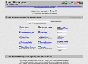 How linuxwaves.com looks like on a tablet such as an iPad.