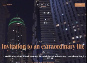 How linvite.life looks like on a tablet such as an iPad.