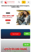 How liocoupon.com looks like on a mobile device such as an iPhone.