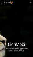 How lionmobi.com looks like on a mobile device such as an iPhone.