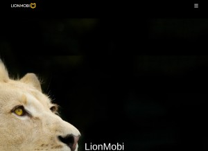 How lionmobi.com looks like on a tablet such as an iPad.
