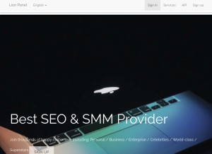 How lionpanel.com looks like on a tablet such as an iPad.