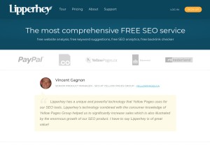 How lipperhey.com looks like on a tablet such as an iPad.