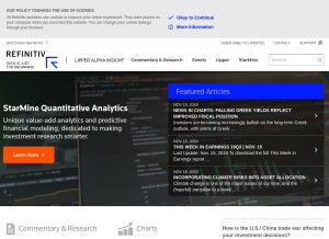 How lipperweb.com looks like on a tablet such as an iPad.