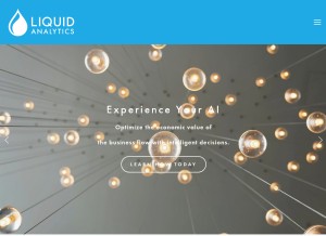 How liquidanalytics.com looks like on a tablet such as an iPad.