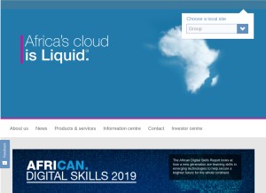 How liquidtelecom.com looks like on a tablet such as an iPad.