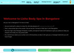 How lishabodyspa.com looks like on a tablet such as an iPad.