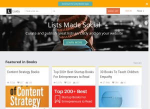 How list.ly looks like on a tablet such as an iPad.