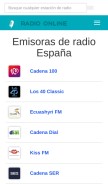 How listaradio.com looks like on a mobile device such as an iPhone.
