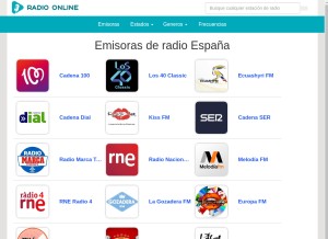 How listaradio.com looks like on a tablet such as an iPad.