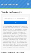 How listentoyoutube.online looks like on a mobile device such as an iPhone.